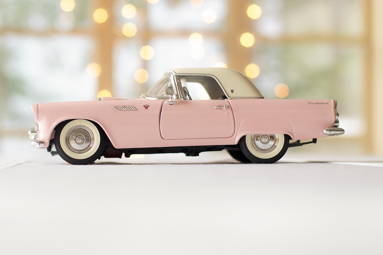 car, thunderbird, drive, driving, vintage, pink, vehicle, auto, transport, automobile, car wallpapers, symbol, retro, fun, antique car