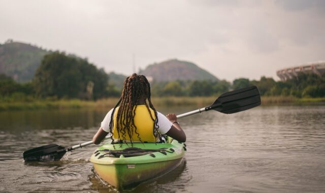 kayak, kayaking, paddle, paddling, rowing, row, water sport, sport, activity, hobby, abuja, outdoors, nigeria, africa, lake, nature, sunset, landscape, african