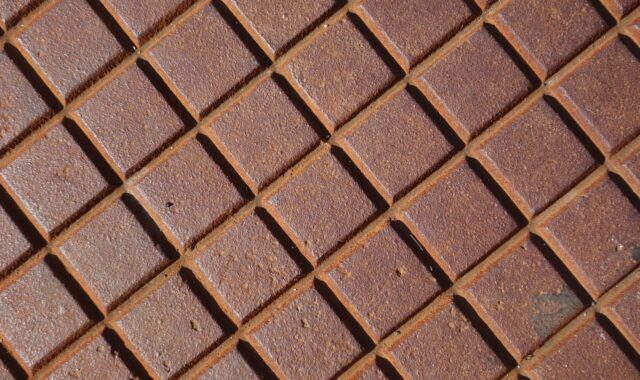 cast iron, rust, corrosion, metal, iron, geometry, regularly, template, texture