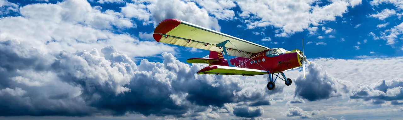 aircraft, propeller, wings, flight, flying, flying plane, airplane, nature, biplane, small plane, clouds, sky, double decker, antonov, propeller plane, oldtimer, m17, old, adventure, travel, aviation