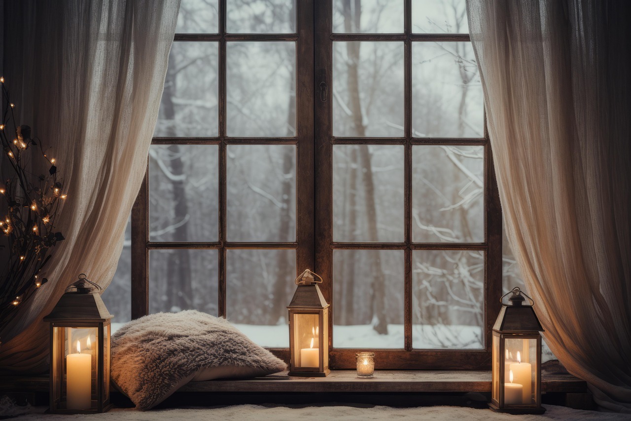 window, pillows, candles, lights, cozy, decoration, ornaments, decor, christmas, window, cozy, cozy, cozy, cozy, cozy, christmas, christmas, christmas