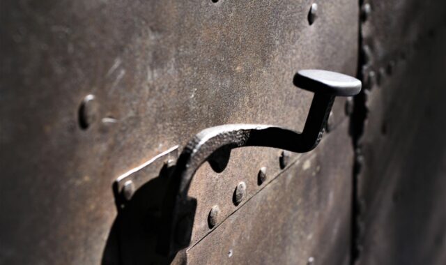 gate, door, old, entrance, portal, historical, metal, middle ages, door opening, rivet, church, fitting, handle, detail shot, church portal