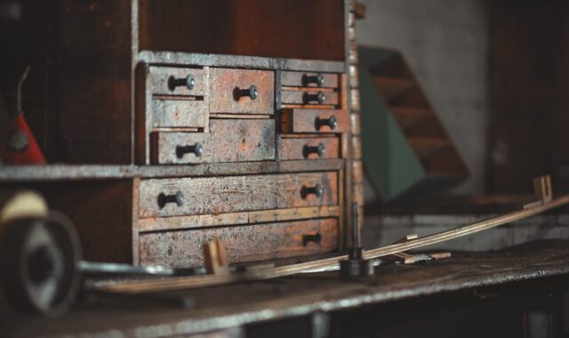 blur, chest of drawers, close-up, drawers, greasy, machine shop, rusty, table, toolbox, untidy, vintage, brown shopping, brown table, brown shop, toolbox, toolbox, toolbox, toolbox, toolbox